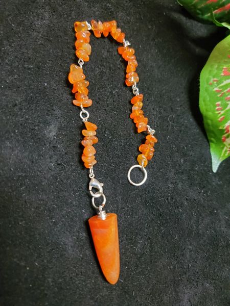 Pendulum Bracelet: Carnelian