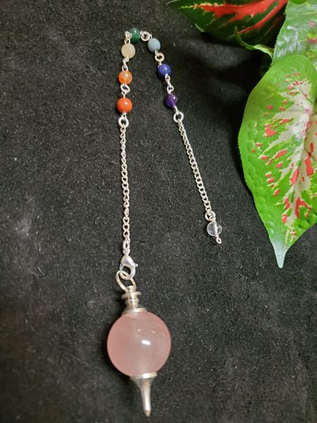 Pendulum: Rose Quartz Sephoroton & 7 Chakras