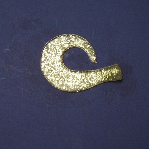 Silver Glitter 4.5 inch Sq. SS Shad replacement tails