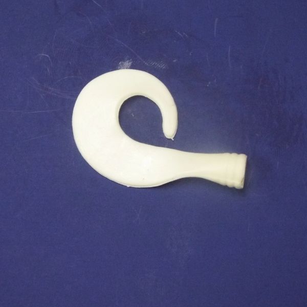 White 4.5 inch Sq. SS Shad replacement tails