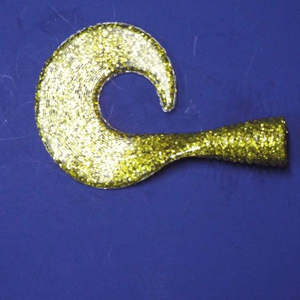 Gold Glitter 5.5 inch Sq. SS Shad replacement tails