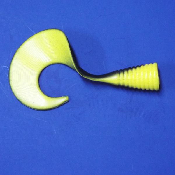 Yellow/Black 5.5 inch Sq. SS Shad replacement tails