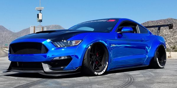ford mustang chrome vehicle wrap