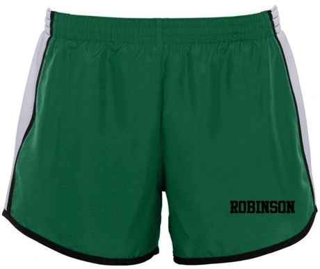 Robinson Ladies/girls shorts- green with black imprint