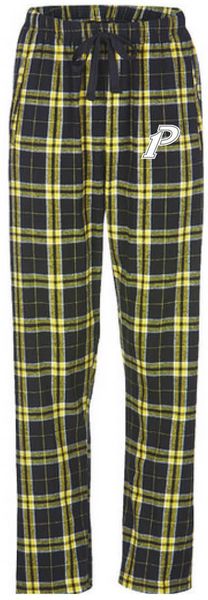 LADIES CUT Boxercraft Lounge Pants-Black/yellow plaid
