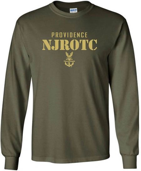 PHS NJROTC Flag design long Sleeve T shirt (cotton)