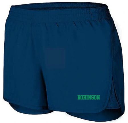 Robinson Ladies/girls shorts- navy shorts with green imprint