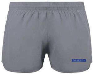 Robinson Ladies/girls shorts- gray shorts with royal imprint