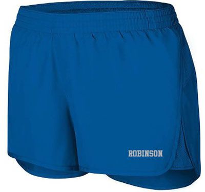 Robinson Ladies/girls shorts- royal shorts with gray imprint