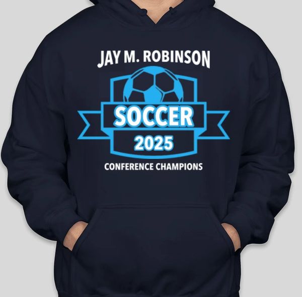Girl's Soccer Championship Hoodie with last name on back