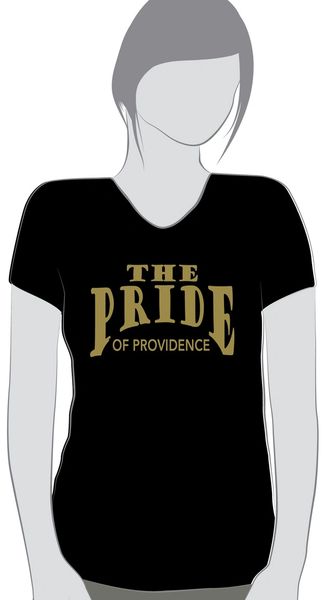 U. Providence Band Black Ladies cut V neck t-shirt