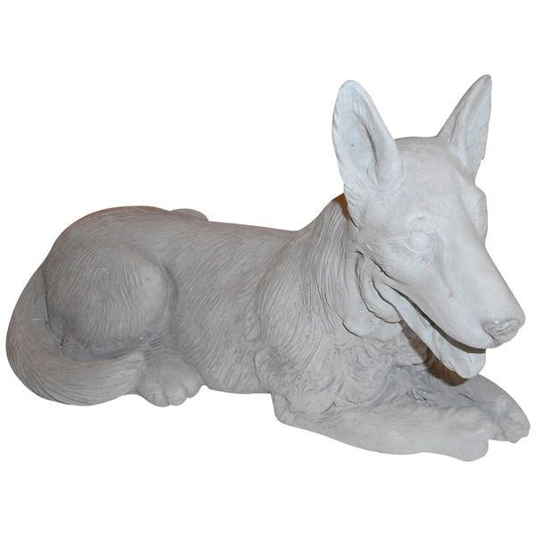 german shepherd puppy statue