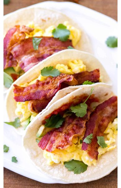 Scrambled Egg Tacos Monday Options