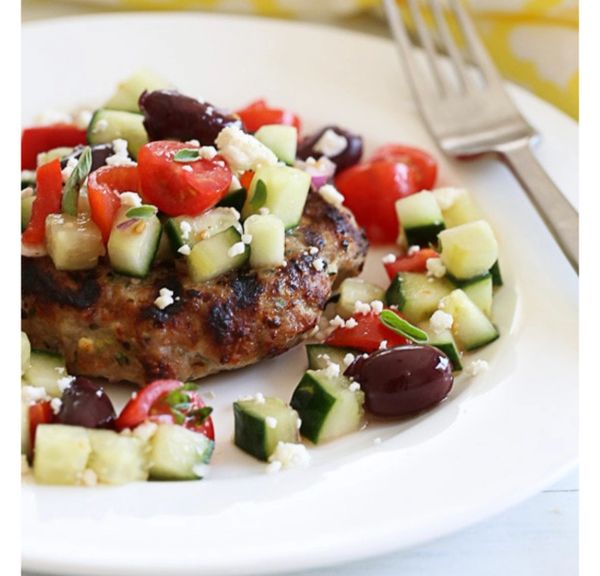 Greek Turkey Burger Salad Wednesday Options