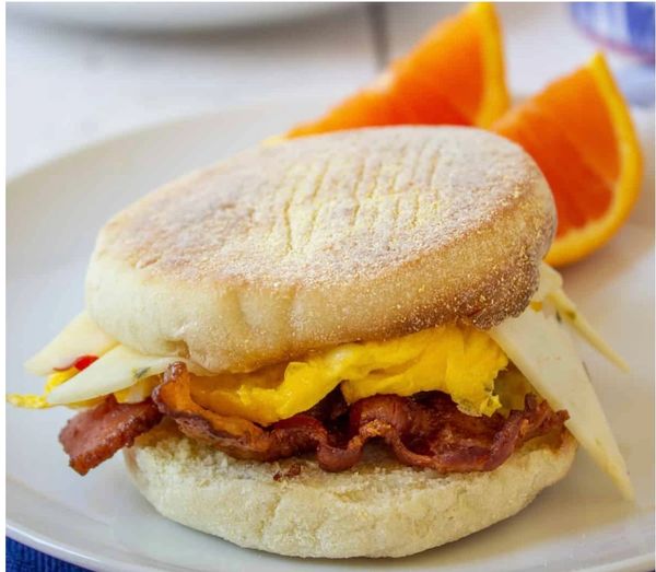 English Muffin Breakfast Sandwich Wednesday