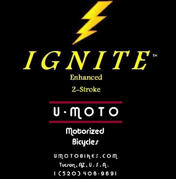 UMOTO IGNITE (TM) ENHANCED 48CC 2STROKE MOTORIZED BICYCLE KIT U
