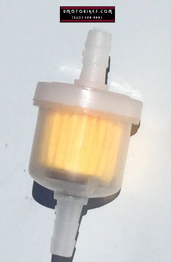 Motorized bike fuel sales filter