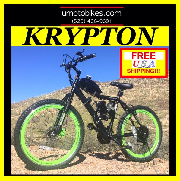 DO-IT-YOURSELF U-MOTO KRYPTON TM 2-STROKE MOTORIZED MOUNTAIN BIKE SYSTEM