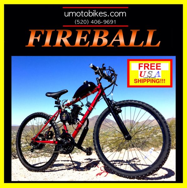 DO-IT-YOURSELF U-MOTO FIREBALL TM 2-STROKE MOTORIZED MOUNTAIN BIKE SYSTEM