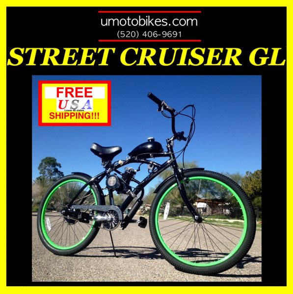 DO-IT-YOURSELF U-MOTO 2-STROKE STREET CRUISER GL MOTORIZED BICYCLE SYSTEM