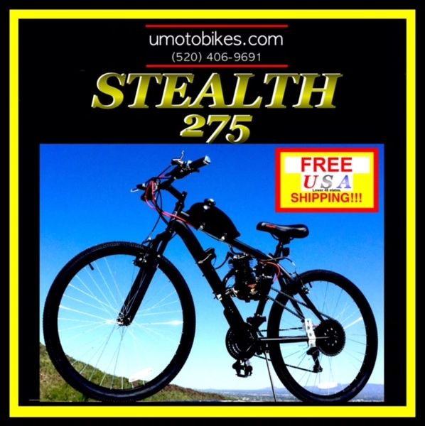 DO-IT-YOURSELF U-MOTO 2-STROKE STEALTH 275 (TM) MOTORIZED MOUNTAIN BIKE SYSTEM