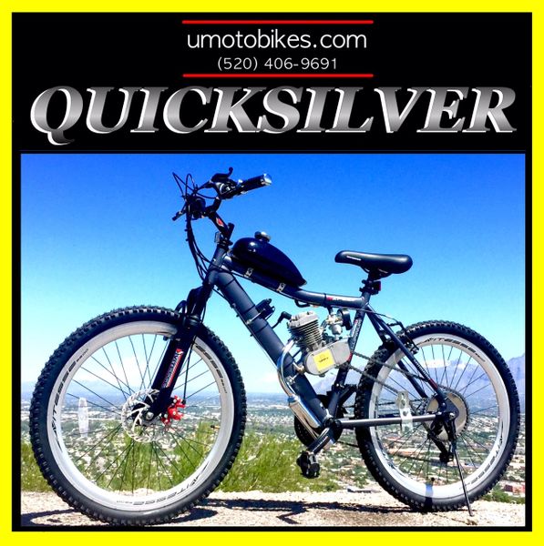 DO-IT-YOURSELF U-MOTO QUICKSILVER TM 2-STROKE MOTORIZED MOUNTAIN BIKE SYSTEM