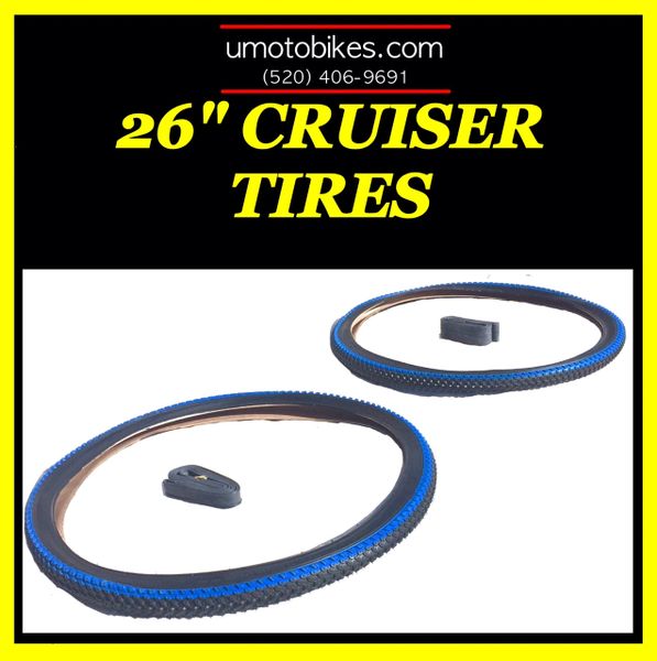 26" CRUISER TIRES UMOTO Motorized Bicycles, Gas Bikes and Bicycle