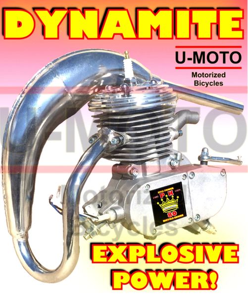 U-MOTO BURNER (TM) 66/80CC POWER KING DYNAMITE TM 2-STROKE  U-MOTO  Motorized Bicycles, Gas Bikes and Bicycle Motor Kits