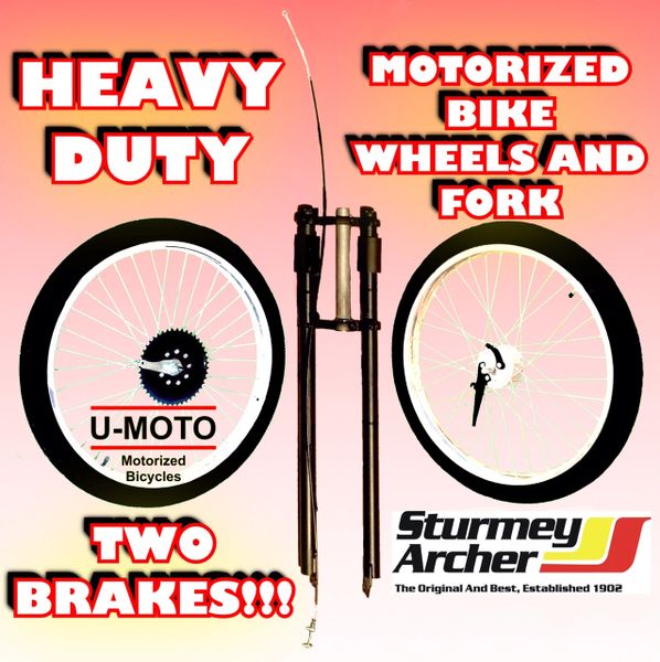 26" HEAVY DUTY COMPLETE WHEELS FOR MOTORIZED BIKE