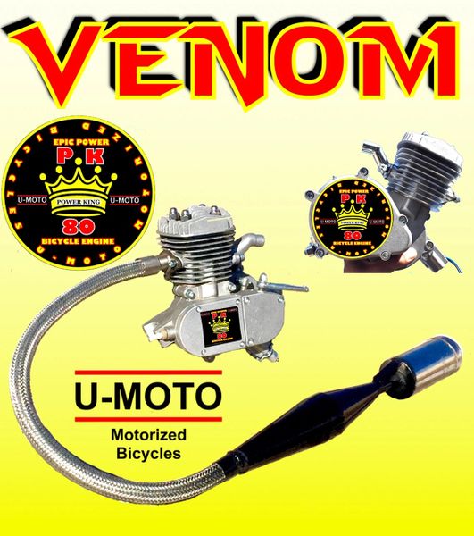 POWER KING TM 66CC 80CC 2 STROKE BICYCLE MOTOR MONSTER POWER U MOTO Motorized Bicycles Gas Bikes and Bicycle Motor Kits