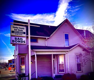 Shelby County Bail Bonds located directly across the street from the Sidney Police department at 201