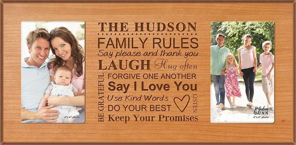 Family Rules Picture Frame