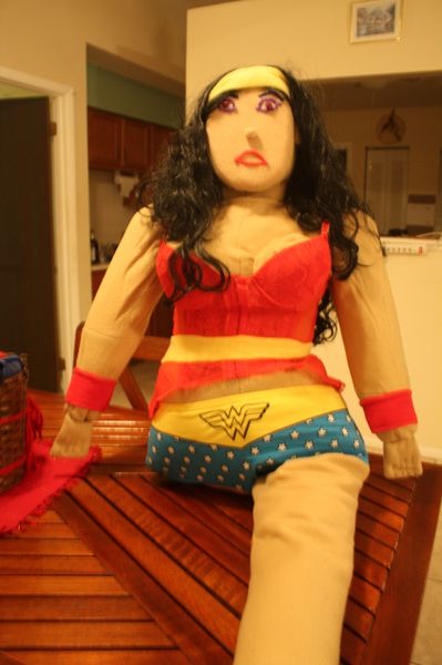AT HALLOWEEN 2, TALKING AND WALKING DOLL, SAUSHA CAME AS WONDER WOMAN. Email us if you need a payment plan at clothadultdolls@hotmail.com. We will never have a headache and the rest of the motto is below.