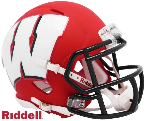 Wisconsin Badgers NCAA Riddell AMP Alternate Mini Speed Helmet