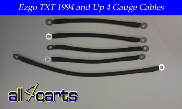 Ezgo Txt 36 Volt Battery Cable Set | 4 Gauge Upgrade