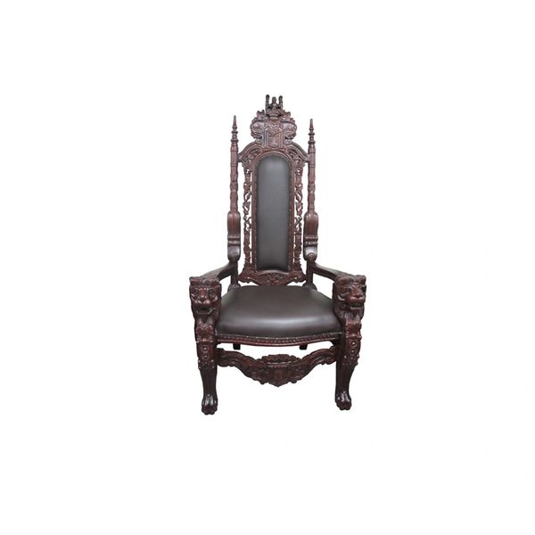 Mahogany Lion King Chair