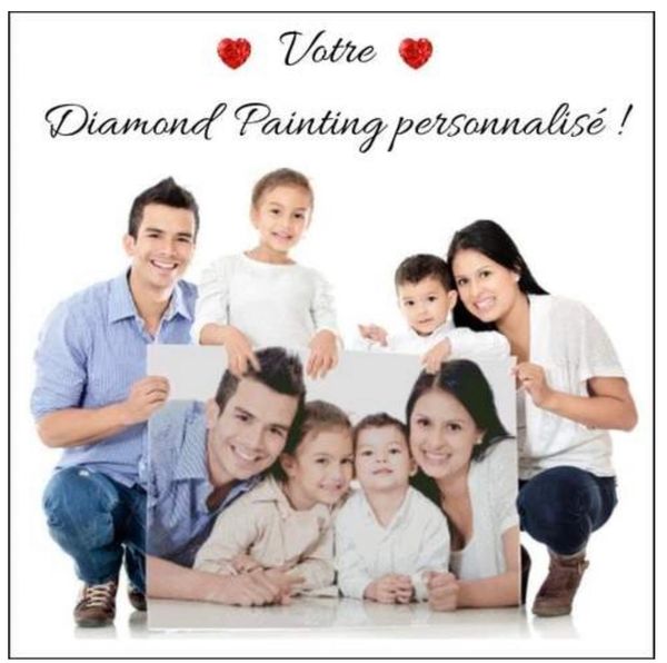 Diamond painting personnalisée dimensions variées