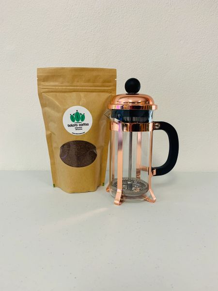 French Press 350ml + 200g coffee combo