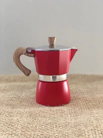 Moka Pot 3 Espresso Cup RED