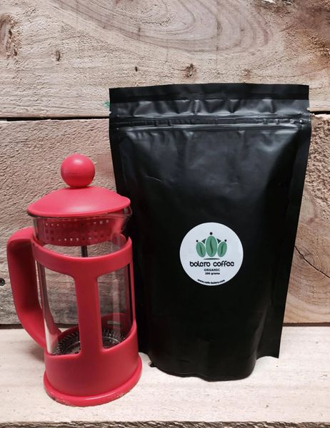 3 Cup Plunger + 200g Organic Coffee Combo