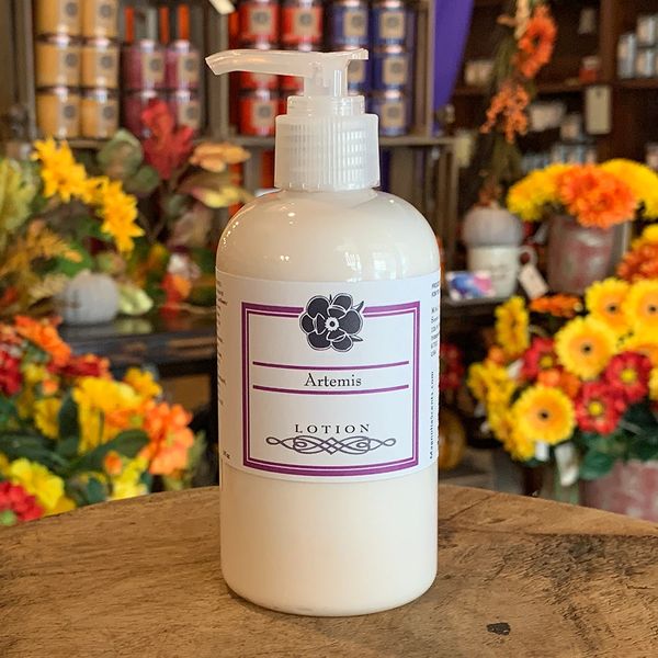 Artemis 8oz Lotion Handmade Natural Essential Oil Soaps, Soy Candles