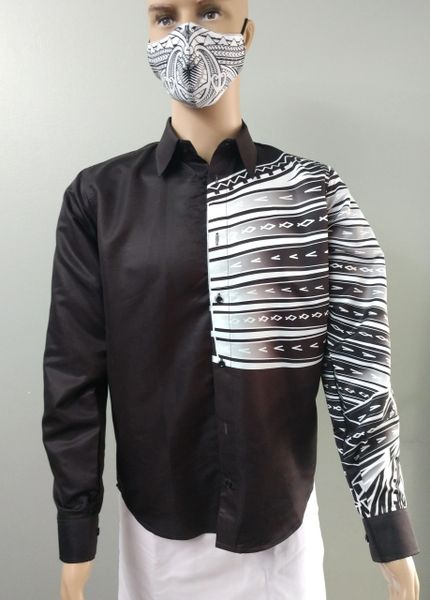 Shirt black with tattoo print