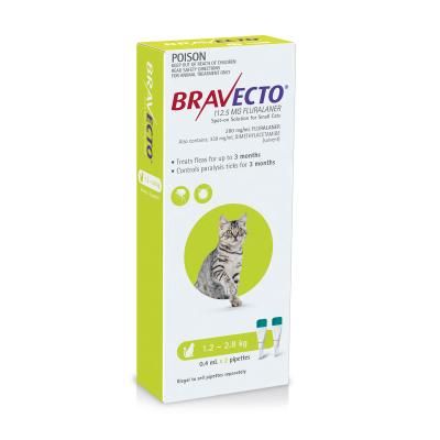 Bravecto Spot On For Cats Green 1 2 2 8kg 2 Pack