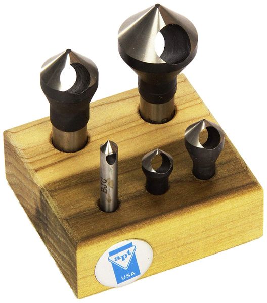 82 Degree COBALT Countersink & Deburring Tool - 5 Piece Set