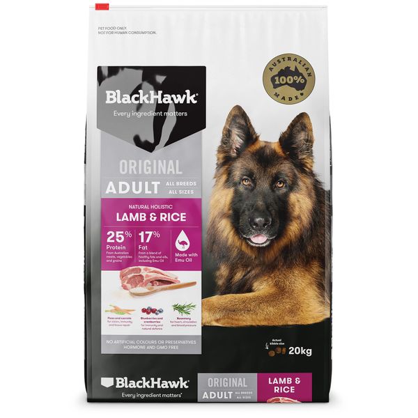 BlackHawk Lamb And Rice Adult Dry Dog Food 20kg