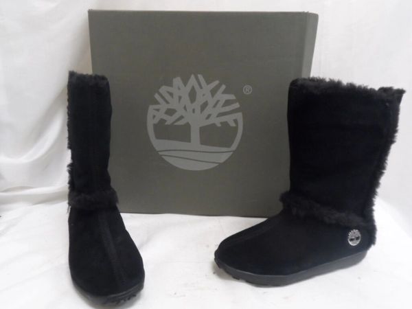 Timberland Women's Mukluk Pull-on Fur Black Boots 6M TB061643