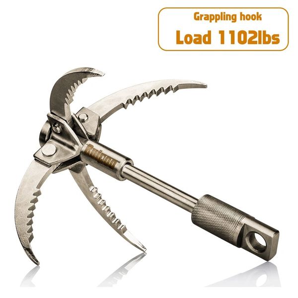 Stainless Steel Folding Gravity Claw / Mini Grappling Hook - Geek