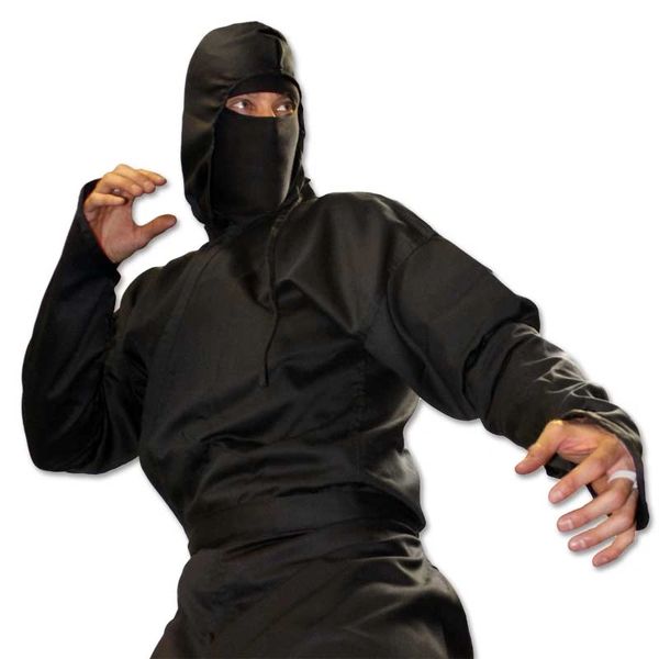 Authentic Black Ninja Uniform Costume 