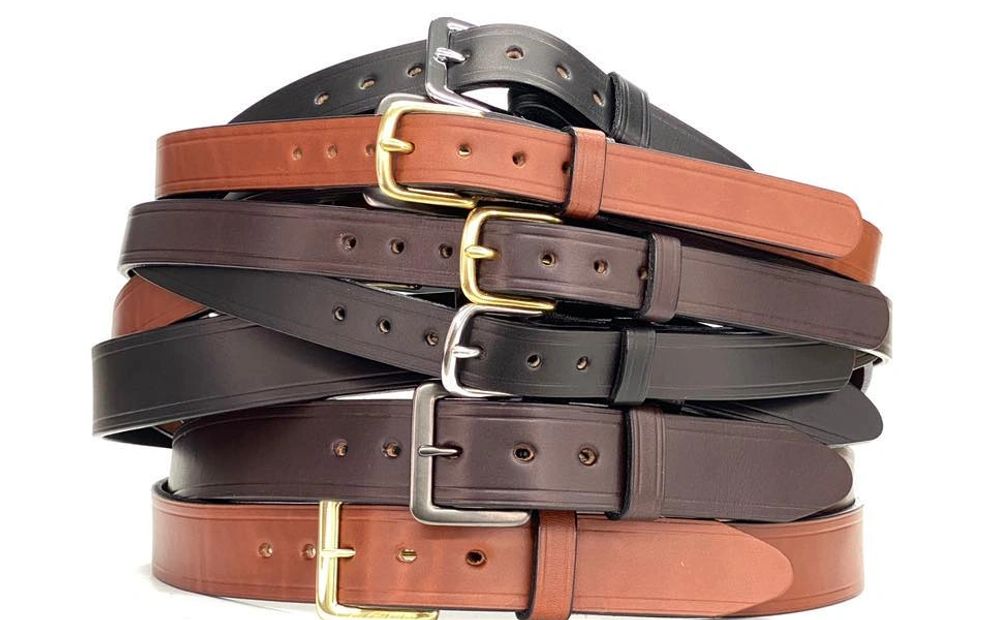 Amish leather belts Handmade by R W Leather