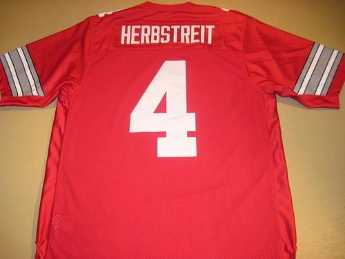 #4 KIRK HERBSTREIT Ohio State Buckeyes NCAA QB Red Throwback Jersey